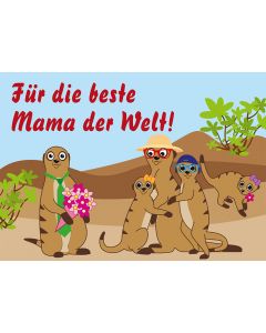 Erdmännchen Muttertag  "Für die beste Mama der Welt" 