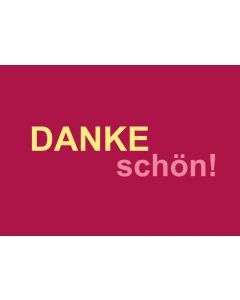 Postkarte "DANKE schön!" rot/gelb