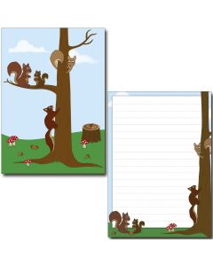 SONDERPOSTEN - nette Eichhörnchen 1 Schreibblock DIN A5  ca. 44 Blatt mit Deckblatt