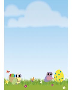 20 Blatt Motivpapier Eulen Ostern DIN A4