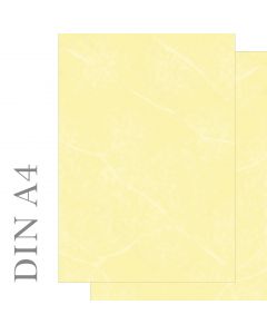 Briefpapier Marmor gelb beidseitig bedruckt