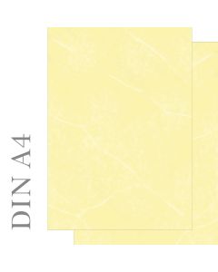 20 Blatt Motivpapier Marmor gelb DIN A4 beidseitig bedruckt