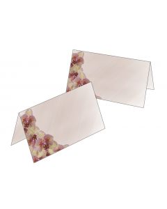 Tischkarten rosa Orchideen