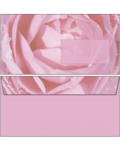 Briefumschläge rosa Rose mit Regentropfen