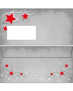 Kuverts Weihnachten Symphonie der roten Sterne