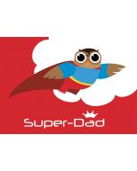 Postkarte Superman - Eule Super-Dad 