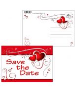 Postkarten rote Herzen "Save the date"