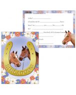 Einladungskarte zwei Pferde im Hufeisen