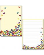 Schreibblock bunte Schmetterlinge DIN A5