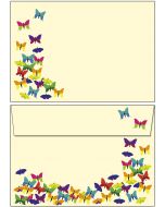 Briefumschläge C6 - bunte Schmetterlinge