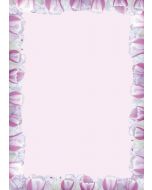 Briefpapier rosa Tulpen-Rahmen