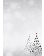Briefpapier Weihnachtsbaum grau / rot