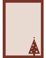 Briefpapier schlichter rot/brauner Weihnachtsbaum