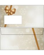 Briefumschläge Weihnachten Päckchen / Geschenk DIN lang mit Fenster