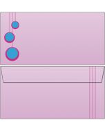 Briefumschläge PopArt pink/blaue Kugeln